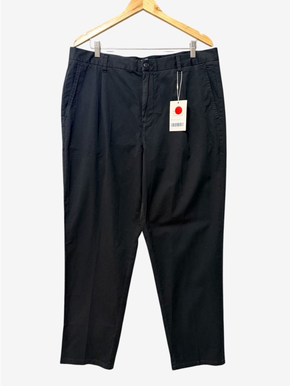 Everlane Mens Pleated Chino Pants NWT Size 38 X 32 Black Business Casual Organic